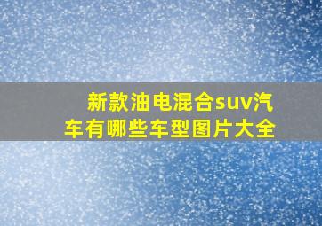 新款油电混合suv汽车有哪些车型图片大全