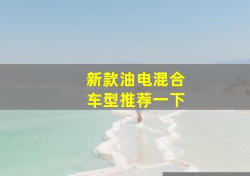 新款油电混合车型推荐一下