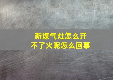 新煤气灶怎么开不了火呢怎么回事