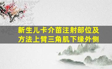 新生儿卡介苗注射部位及方法上臂三角肌下缘外侧