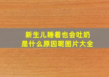 新生儿睡着也会吐奶是什么原因呢图片大全