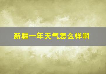 新疆一年天气怎么样啊