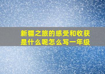 新疆之旅的感受和收获是什么呢怎么写一年级