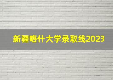 新疆咯什大学录取线2023