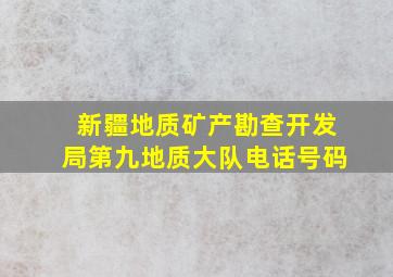 新疆地质矿产勘查开发局第九地质大队电话号码