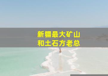 新疆最大矿山和土石方老总