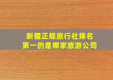 新疆正规旅行社排名第一的是哪家旅游公司