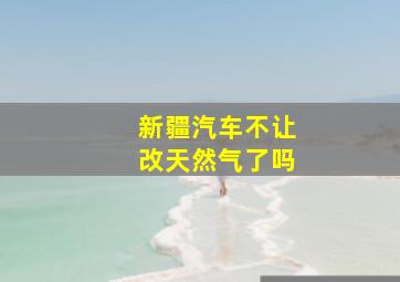 新疆汽车不让改天然气了吗