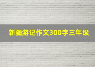 新疆游记作文300字三年级