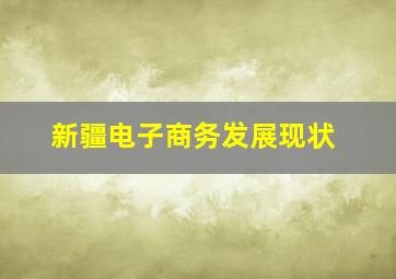 新疆电子商务发展现状