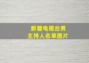 新疆电视台男主持人名单图片