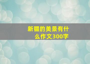 新疆的美景有什么作文300字