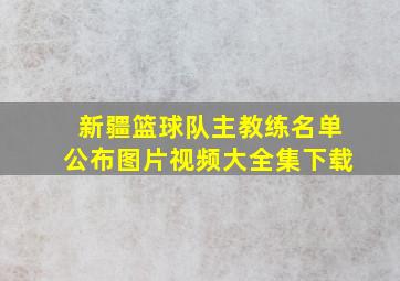 新疆篮球队主教练名单公布图片视频大全集下载