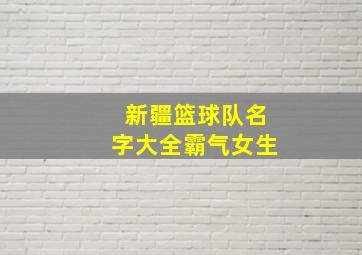 新疆篮球队名字大全霸气女生