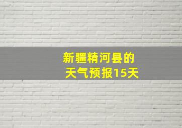 新疆精河县的天气预报15天