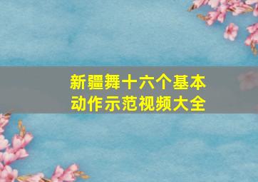 新疆舞十六个基本动作示范视频大全