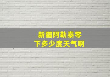 新疆阿勒泰零下多少度天气啊