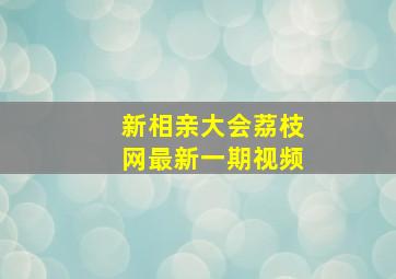 新相亲大会荔枝网最新一期视频