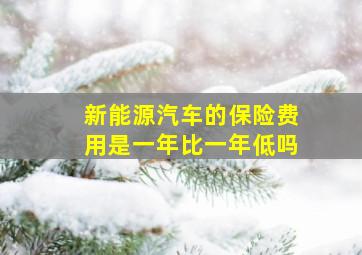 新能源汽车的保险费用是一年比一年低吗