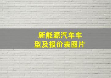 新能源汽车车型及报价表图片