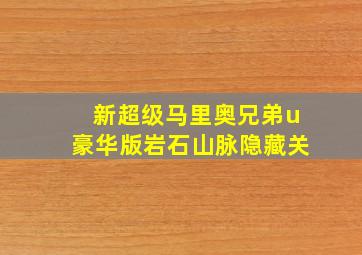 新超级马里奥兄弟u豪华版岩石山脉隐藏关