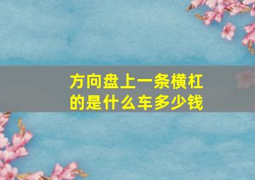 方向盘上一条横杠的是什么车多少钱