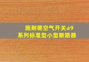 施耐德空气开关a9系列标准型小型断路器