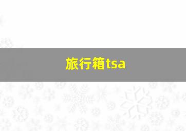 旅行箱tsa