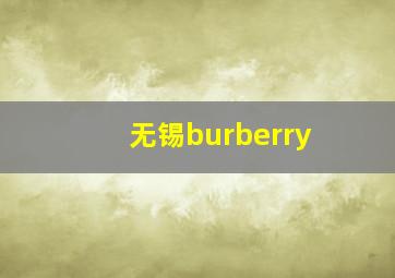 无锡burberry