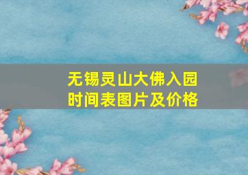 无锡灵山大佛入园时间表图片及价格