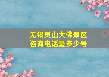 无锡灵山大佛景区咨询电话是多少号