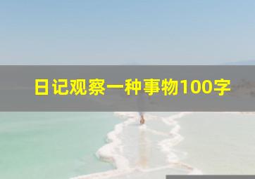 日记观察一种事物100字