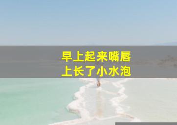 早上起来嘴唇上长了小水泡