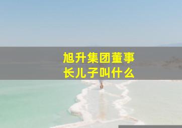 旭升集团董事长儿子叫什么