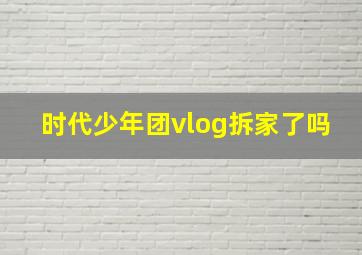 时代少年团vlog拆家了吗