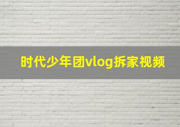 时代少年团vlog拆家视频