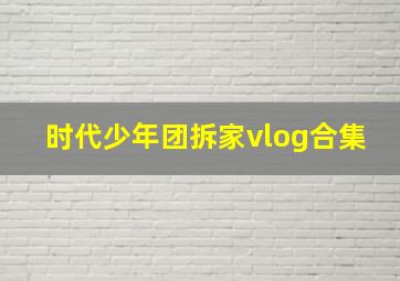 时代少年团拆家vlog合集