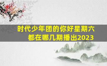 时代少年团的你好星期六都在哪几期播出2023