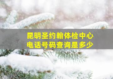 昆明圣约翰体检中心电话号码查询是多少