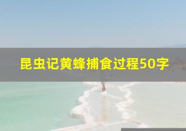 昆虫记黄蜂捕食过程50字