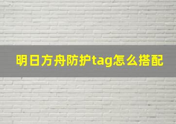 明日方舟防护tag怎么搭配