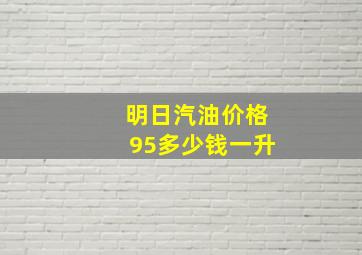 明日汽油价格95多少钱一升