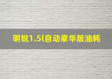 明锐1.5l自动豪华版油耗