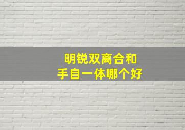 明锐双离合和手自一体哪个好