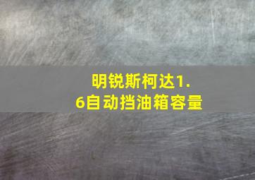 明锐斯柯达1.6自动挡油箱容量