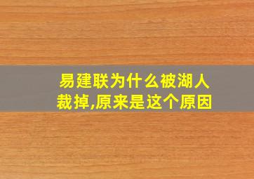 易建联为什么被湖人裁掉,原来是这个原因