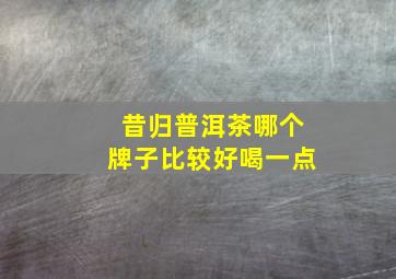 昔归普洱茶哪个牌子比较好喝一点