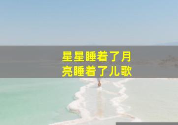 星星睡着了月亮睡着了儿歌