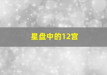 星盘中的12宫