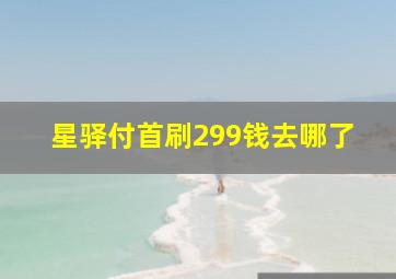 星驿付首刷299钱去哪了